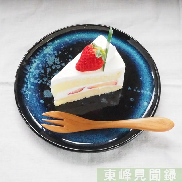 ㉞秀山窯ケーキ皿と東峰木人のフォークセット4,400円⇒3,000円 ケーキ皿18cm、山桜のフォーク15.5cm