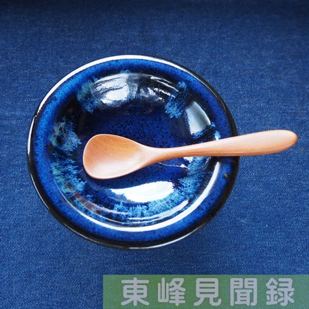 ㉞秀山窯デザートスプーンと東峰木人のデザートスプーン