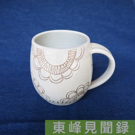 ㉙蔵人窯 トビカンナ彫りマグカップ