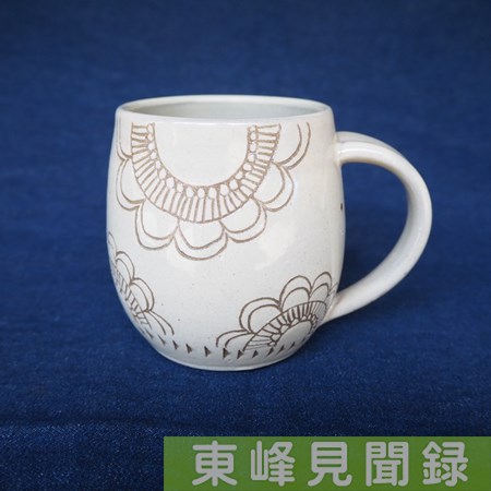 ㉙蔵人窯 トビカンナ彫込マグカップ